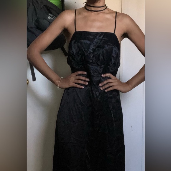 Zara MIDI SLIP SATIN DRESS Straight Neck w/versatile Spaghetti Straps - Picture 12 of 15